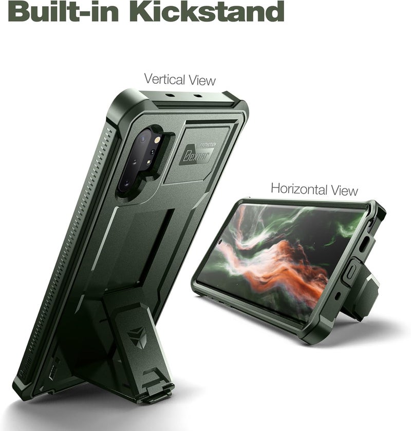Dexnor for Samsung Galaxy Note 10+ Plus Case, [Built in Screen Protector and Kickstand] Heavy Duty Military Grade Protection Shockproof Protective Cover for Samsung Galaxy Note 10 Plus (Army Green) - Image 4